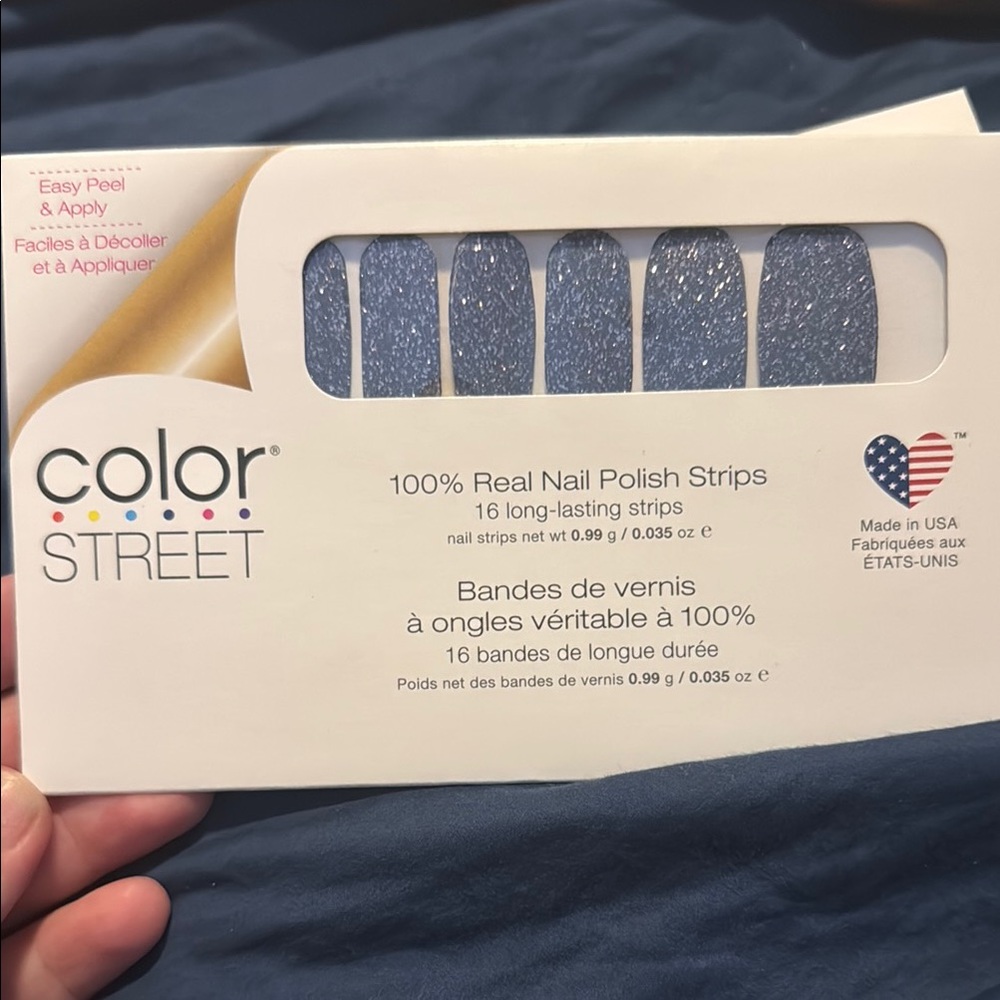 Color Street Blue Sparkle Nail Strips Party Supplies